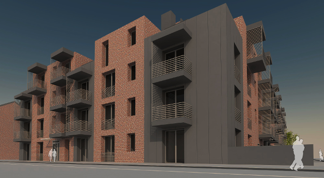 Projekt budynku mieszkalnego we Wrocławiu autorstwa wrocławskich architektów widok 03