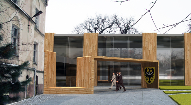 Budynek konferencyjno-biurowy autorstwa architektów z Wrocławia widok 03