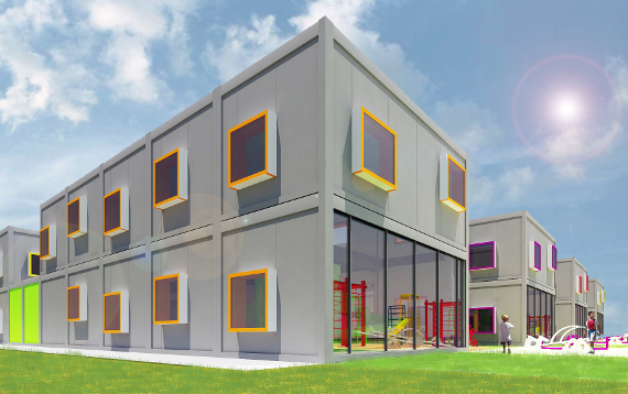 Przedszkole modulowe projektu amawa architekci z Wrocławia widok 04