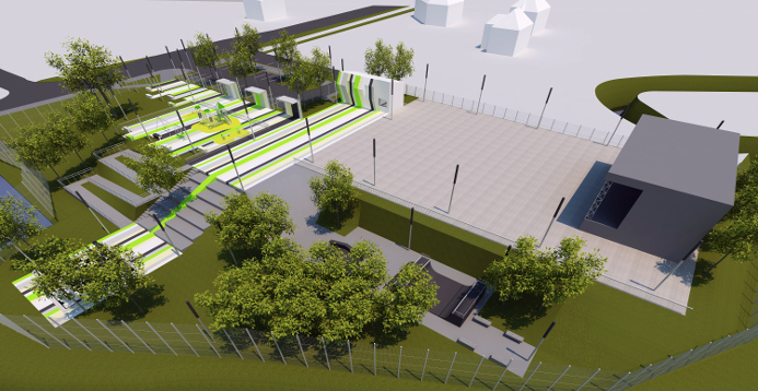 Projekt zagospodarowania centrum Wiązowny autorstwa architektów z Wrocławia widok 01