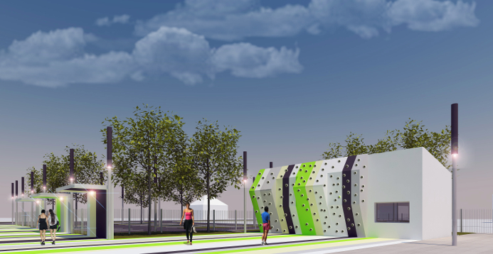 Projekt zagospodarowania centrum Wiązowny autorstwa architektów z Wrocławia widok 05